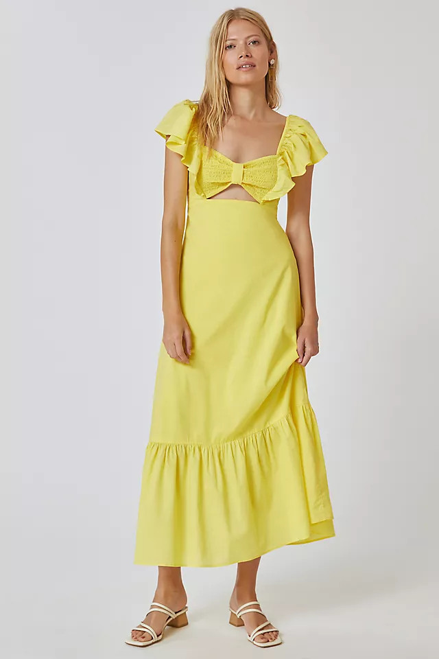 Farm x Anthropologie Ruffle Midi Dress | Anthropologie (US)