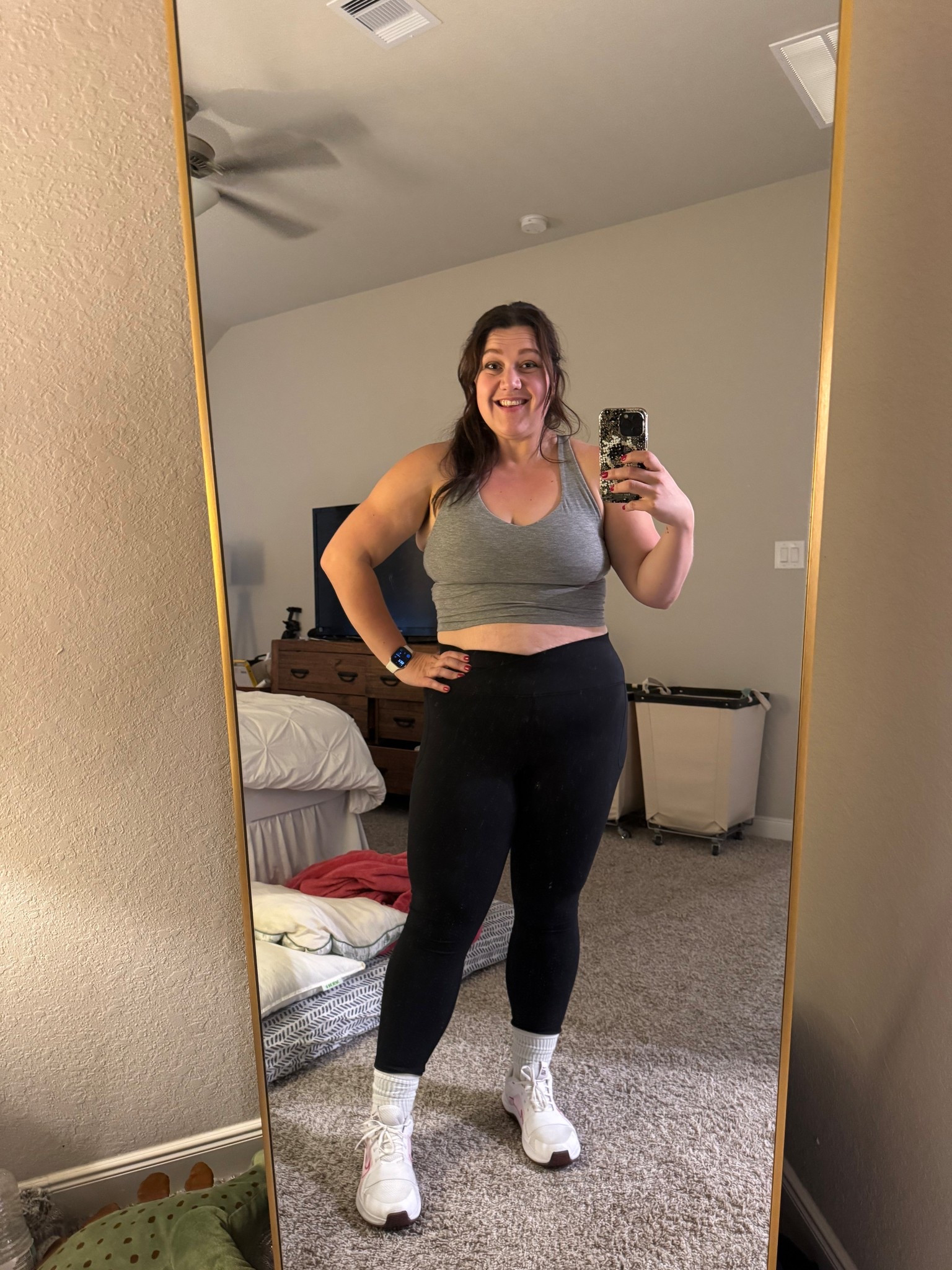 My fav leggings and workout tank to date  

#LTKActive #LTKFindsUnder100 #LTKMidsize