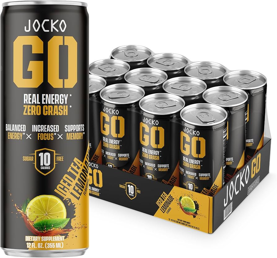 Jocko GO Energy Drink - Keto, Vitamin B12, Vitamin B6, Electrolytes, L Theanine, Magnesium- Energ... | Amazon (US)