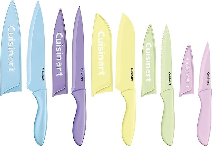 Cuisinart C55-10PCPL Ceramic Coated Knife Set with Blade Guard Sheaths (10- Piece Set) in Pastel ... | Amazon (US)