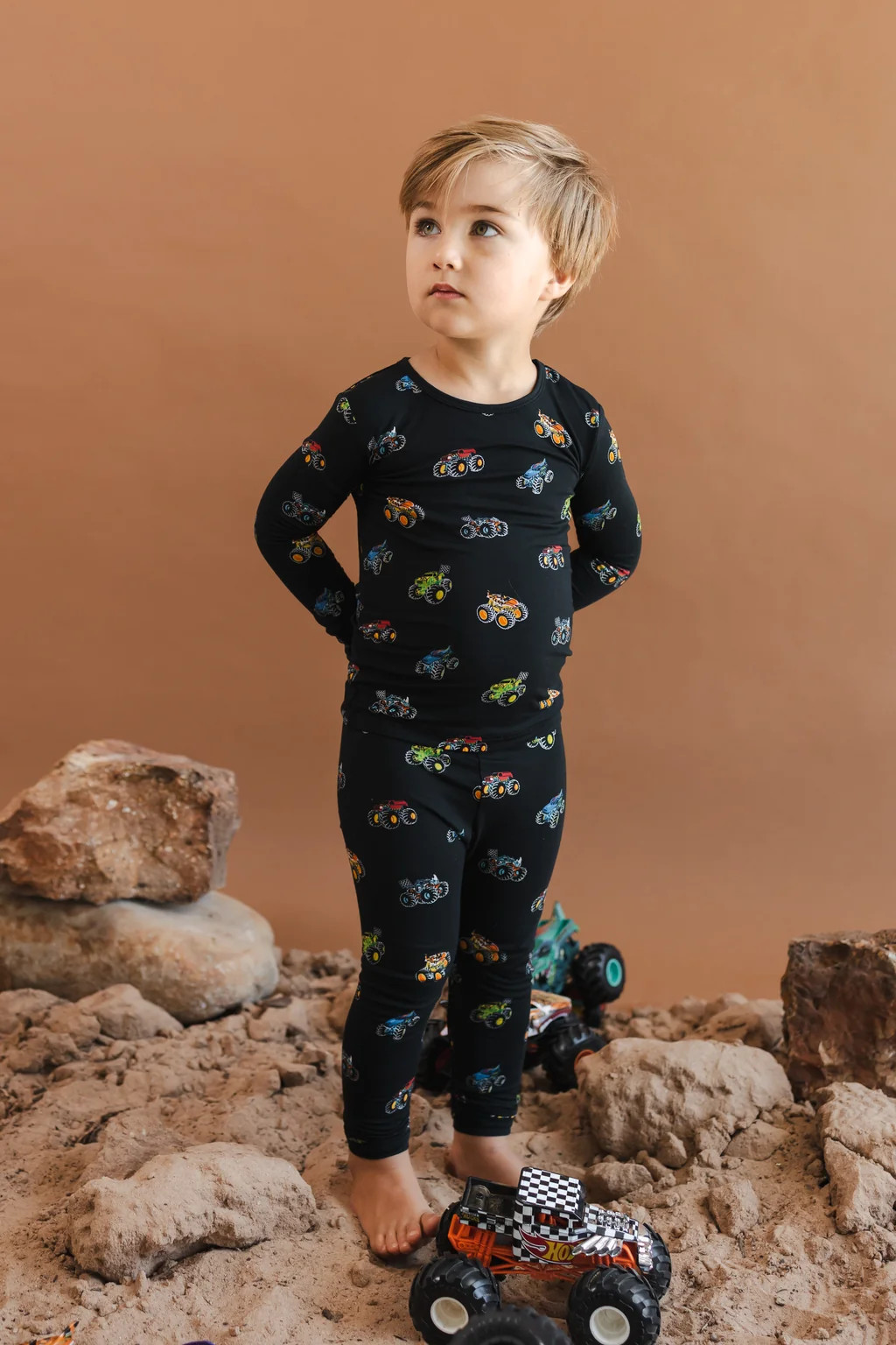 Long Sleeve Pajamas in Monster Truck | Kyte Baby