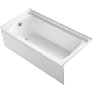 STERLING STORE+ 5 ft. Left-Hand Drain Rectangular Alcove Bathtub in White-71171710-0 - The Home D... | The Home Depot