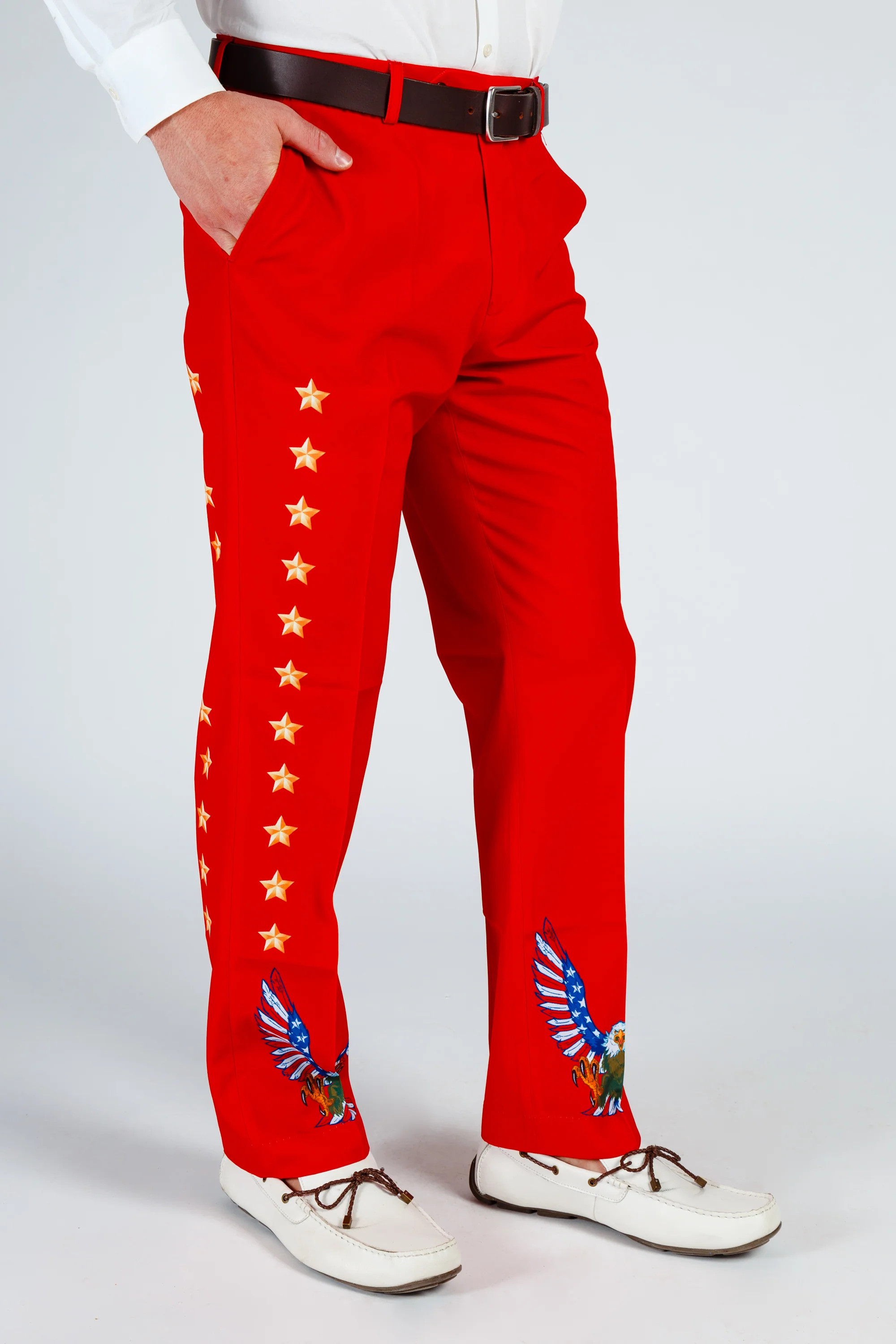 Red USA Eagle Pants | Shinesty