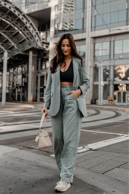 Love everything about this suit. I’ve dressed in down with a crop top and sneakers for a causal vibe. 

#LTKSeasonal #LTKworkwear #LTKstyletip