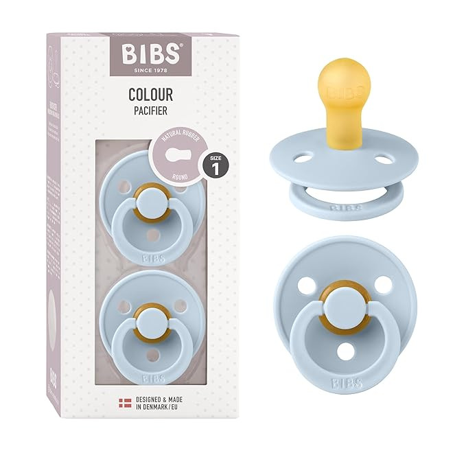 Bibs Pacifiers | Natural Rubber Baby Pacifier | Set of 2 BPA-Free Soothers | Made in Denmark | Ba... | Amazon (US)