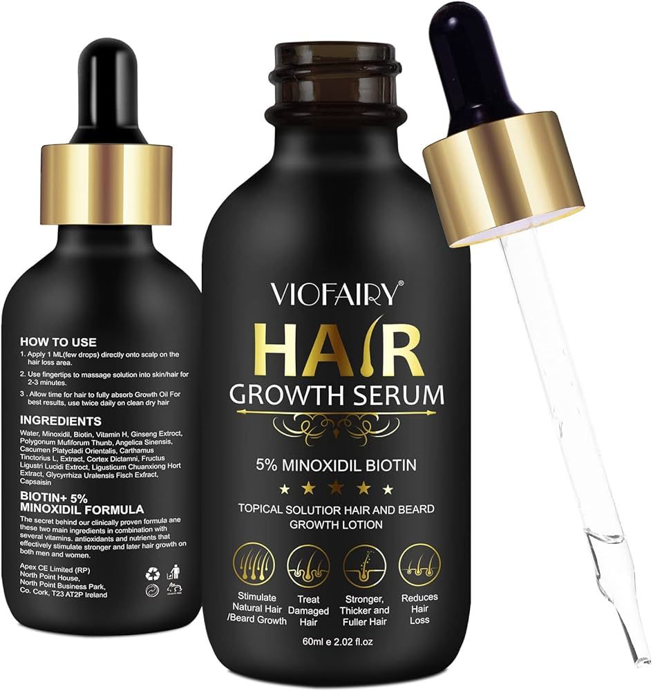 5% Minoxidil for Men and Women Hair Growth Serum, Biotin Hair Growth Oil Hair Regrowth Treatment ... | Amazon (US)