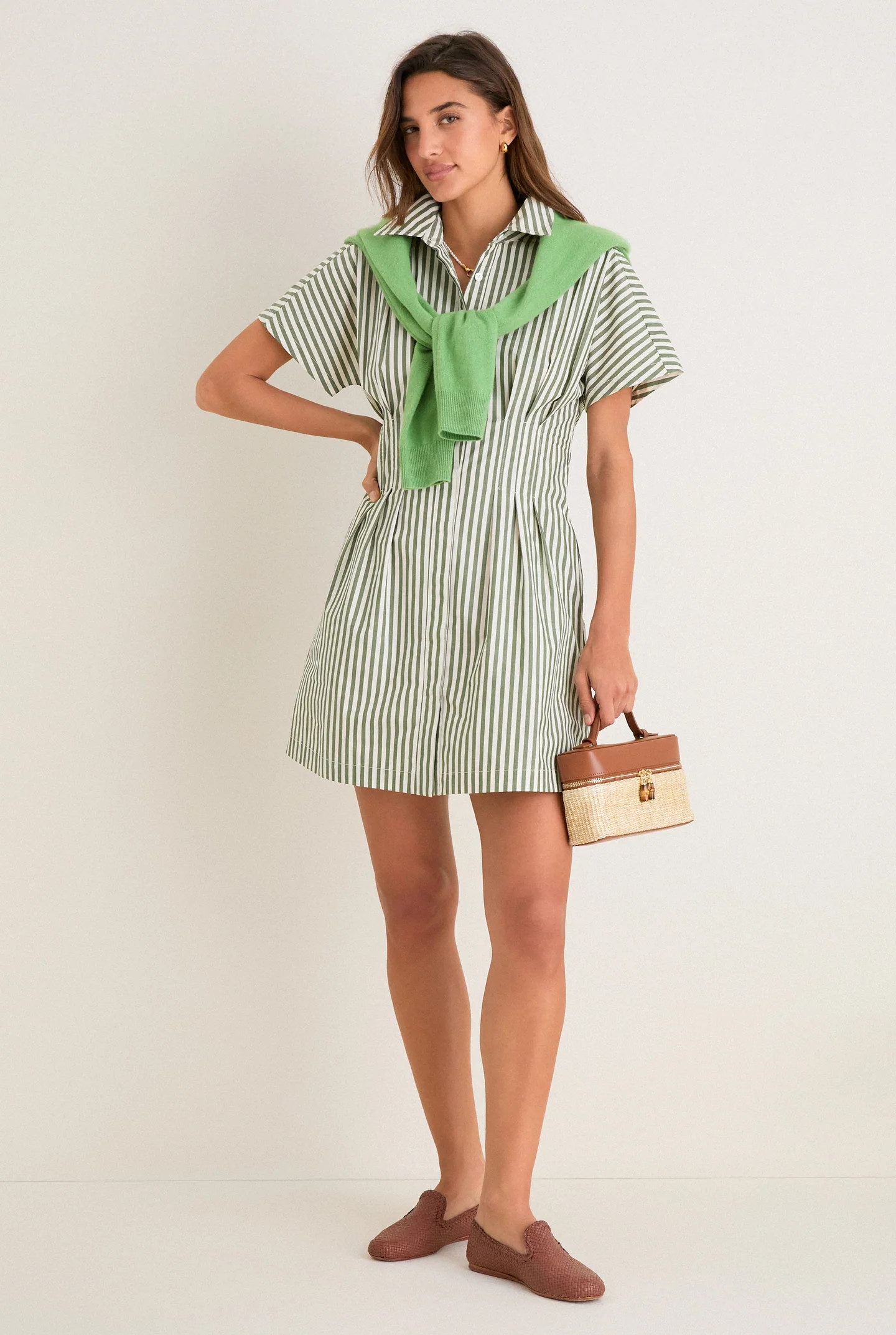 Jardin Stripe Cotton Poplin Mini Callie Dress | Tuckernuck (US)
