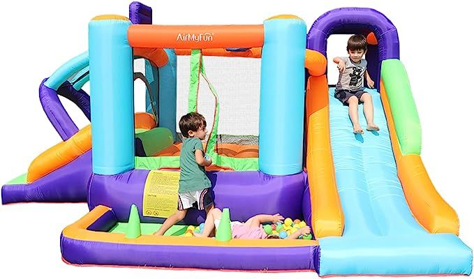 AirMyFun Bounce House for Kids and Toddler, Inflatable Bouncy Castle with Blower Outdoor Indoor B... | Amazon (US)