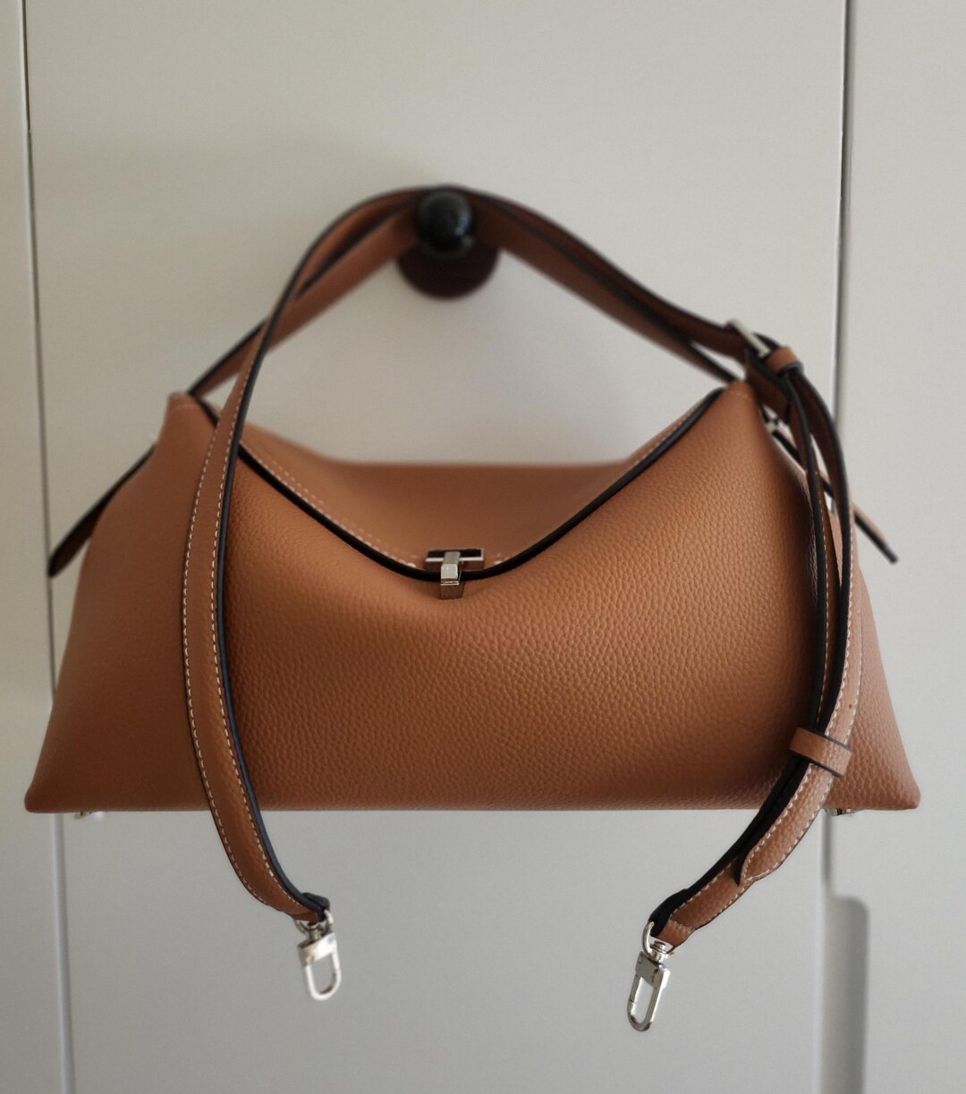 Grainy Leather Crossbody Bag Large Tote Hand Tailored Bag Luxury Leather Bagwomen's Leather Bag -... | Etsy (US)