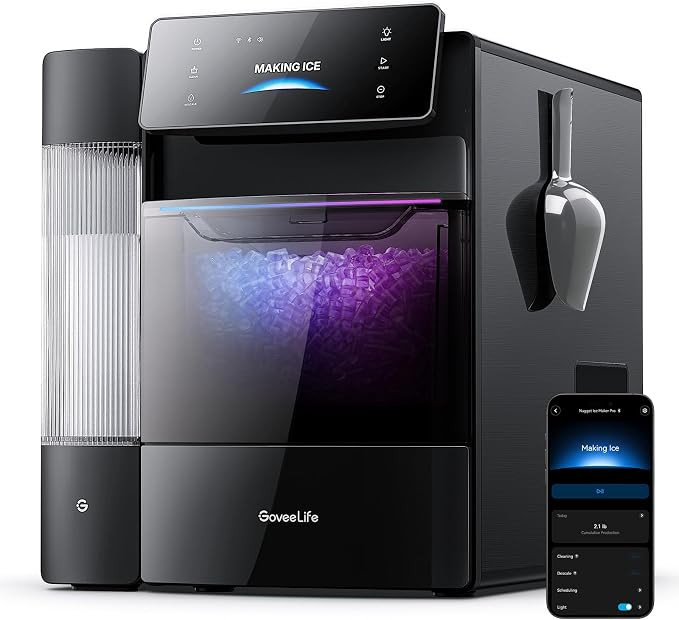 GoveeLife Smart Nugget Ice Maker Pro, 60lbs Daily, 6-Minute Ice, 40dB | Amazon (US)