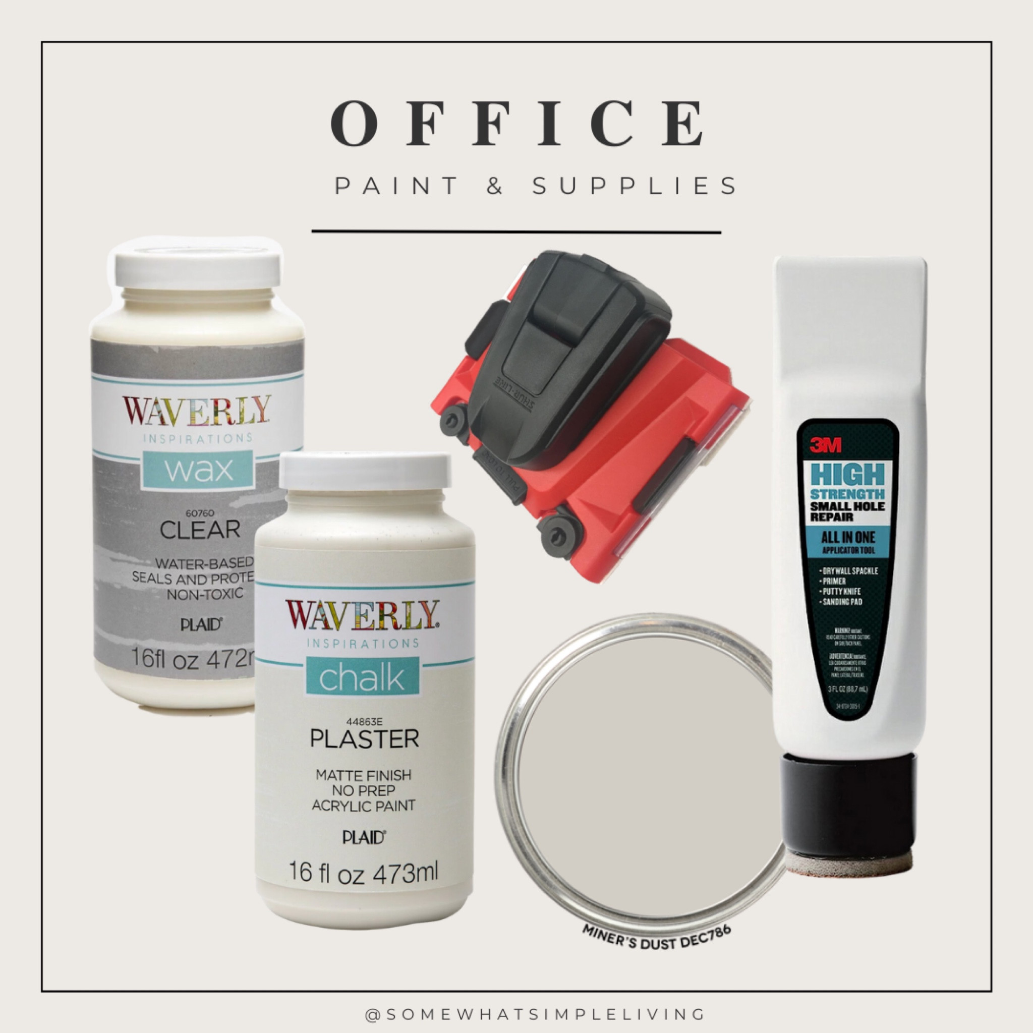 Paint and tools used on my mini office refresh!