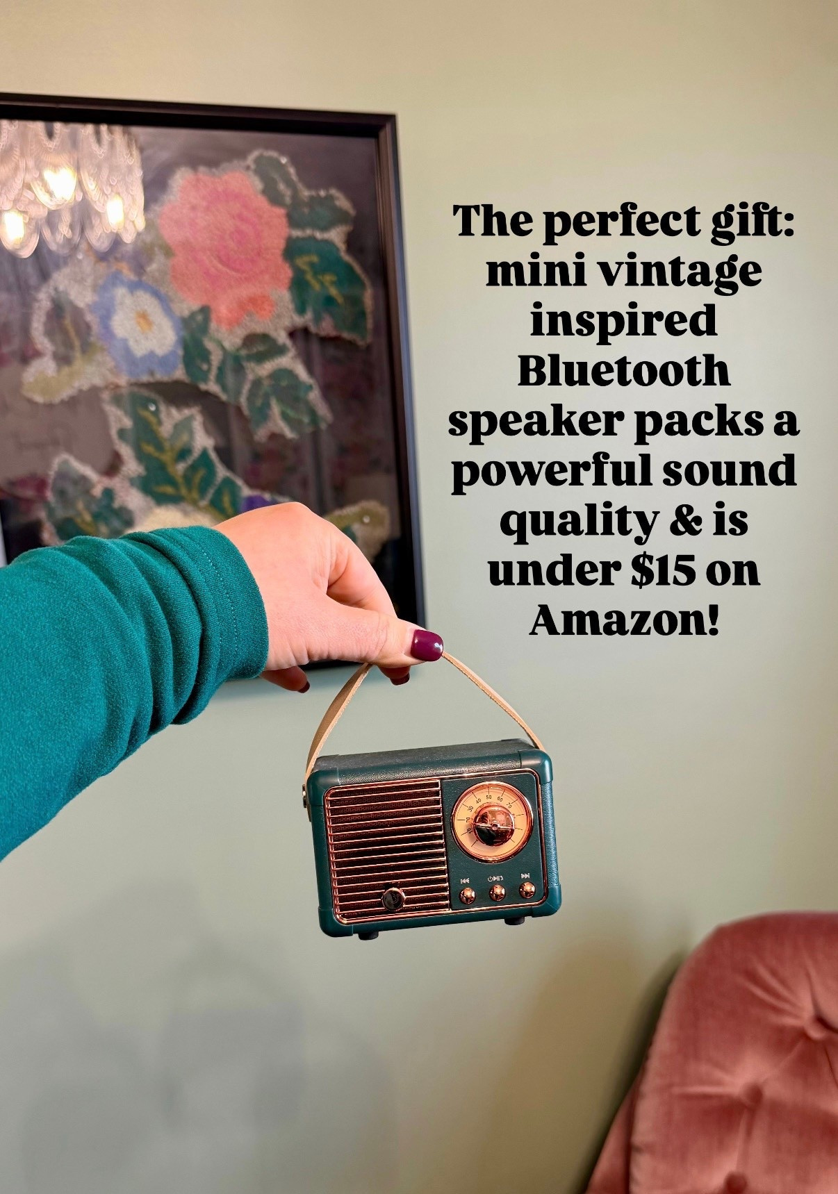 This mini Bluetooth speaker looks so retro & comes in several color options! 

I linked all my top fast shipping gift ideas under $30 here too! 

#LTKHoliday #LTKFindsUnder50 #LTKGiftGuide