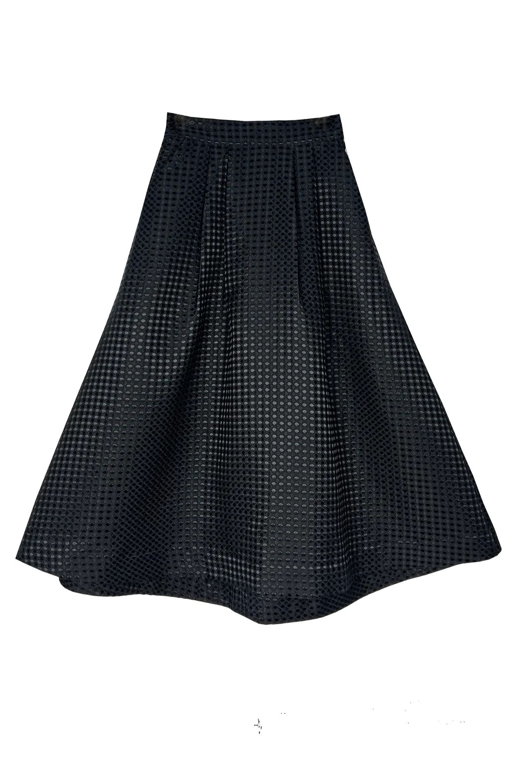 BURU X Mary Orton Flat Front Everyday Skirt - Black Dot | Shop BURU