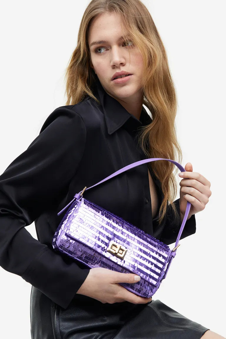 Sequined Shoulder Bag | H&M (US + CA)