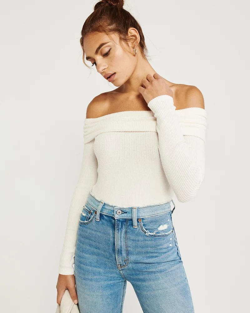 Ribbed Off-The-Shoulder Top | Abercrombie & Fitch US & UK