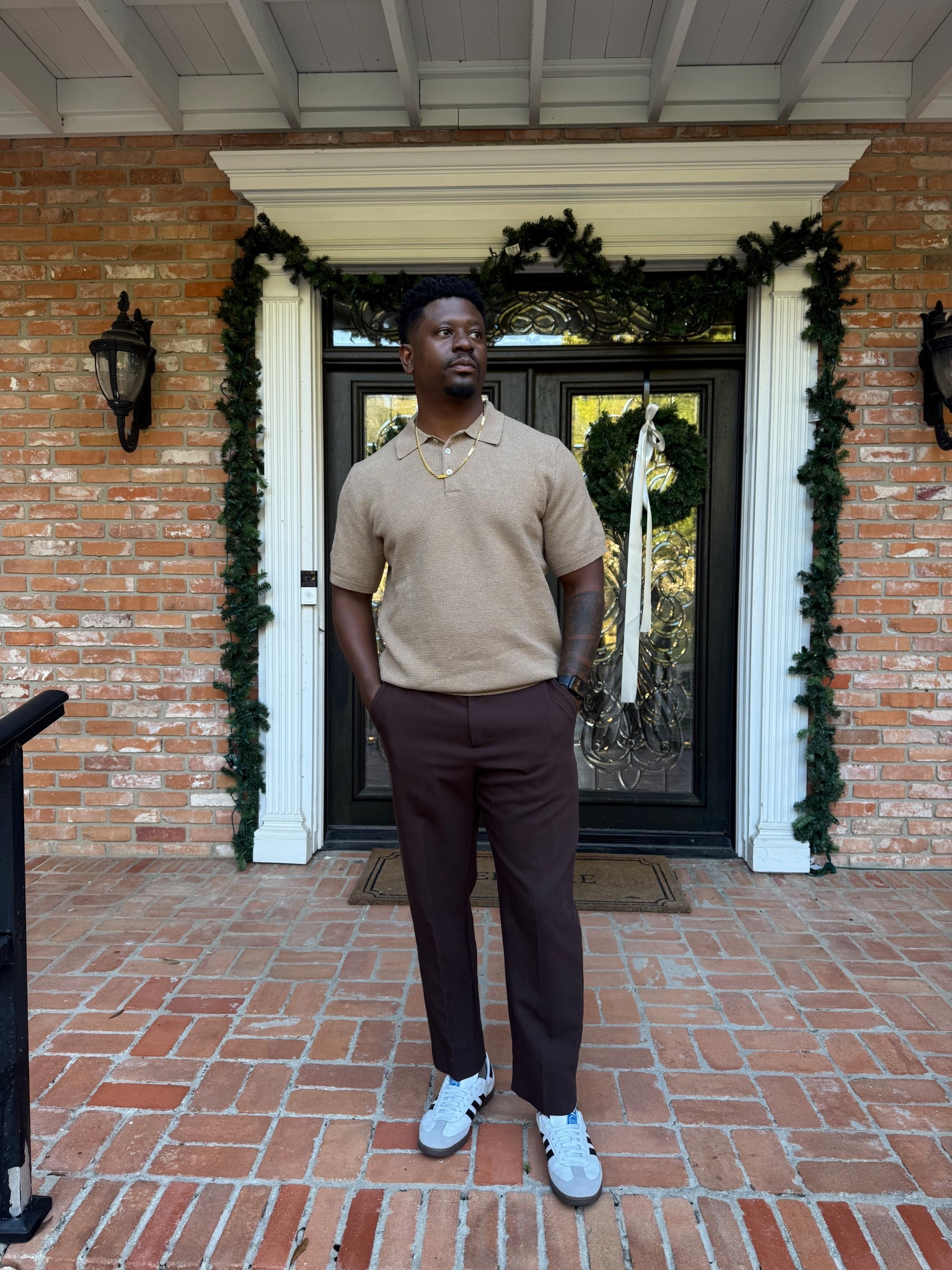 Men's polo and slacks 

#LTKHoliday #LTKootd #LTKMens