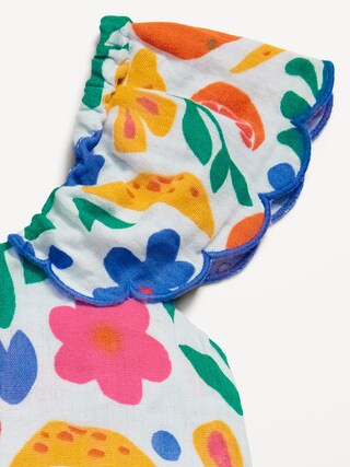 Printed Short-Sleeve Scallop-Trim Top for Toddler Girls | Old Navy (US)