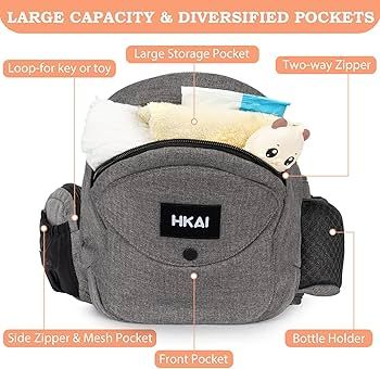 HKAI Baby Hip Carrier, Baby Carrier with Adjustable Waistband & Breathable Mesh, Ergonomic Carrie... | Amazon (US)