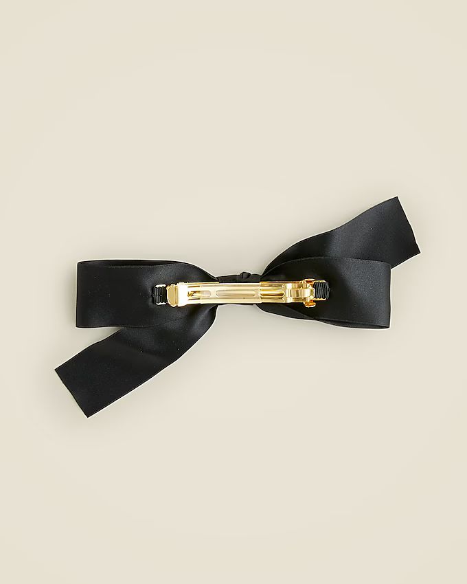 Satin bow hair barrette | J. Crew US