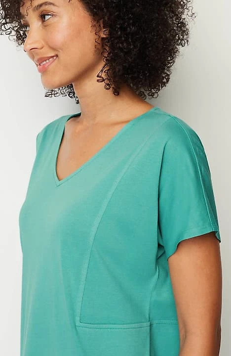 Pure Jill Soft-V-Neck T-Shirt Dress | J. Jill