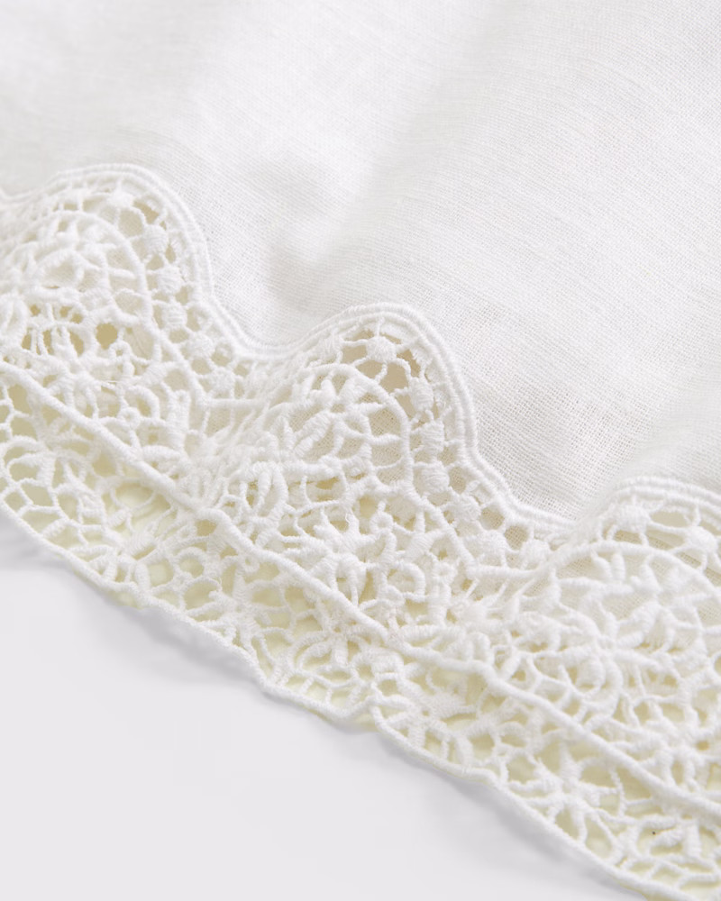 The A&F Scarlett Mid Rise Linen-Blend Mini Skort | Abercrombie & Fitch (US)