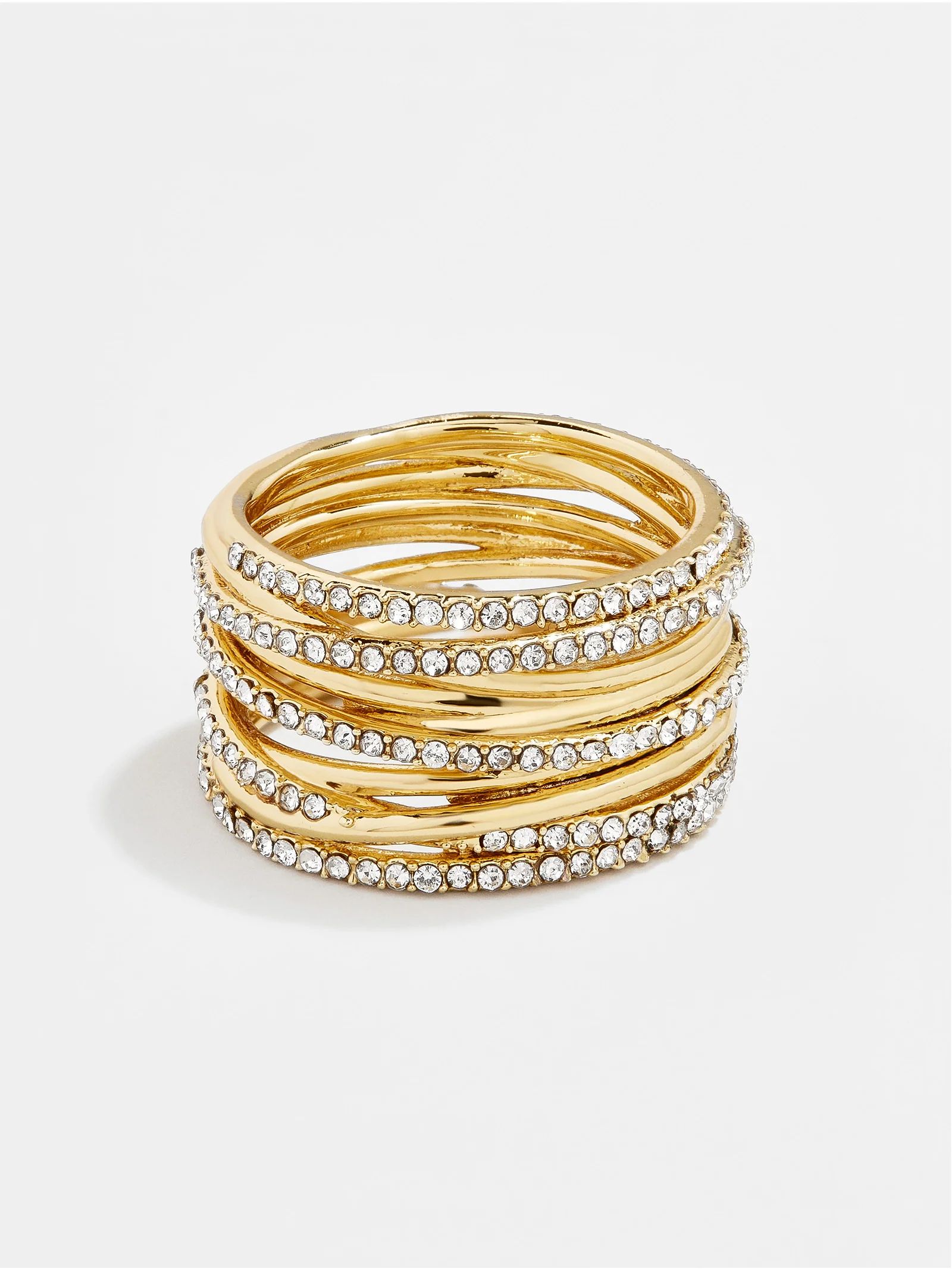 Jamila Ring - Clear/Gold | BaubleBar (US)