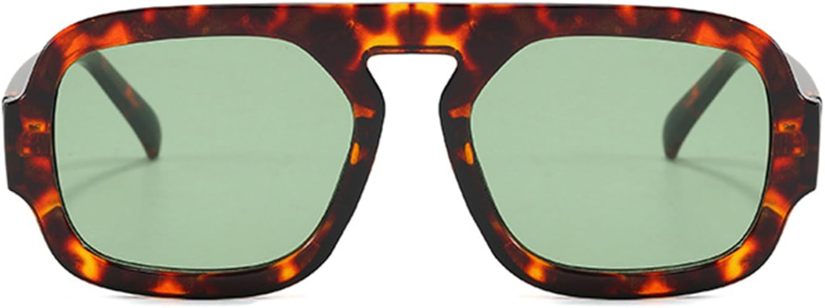 Trendy Hexagon Aviator Sunglasses for Women Men 70s Retro Square Flat Top Geometric Sun Glasses S... | Amazon (US)