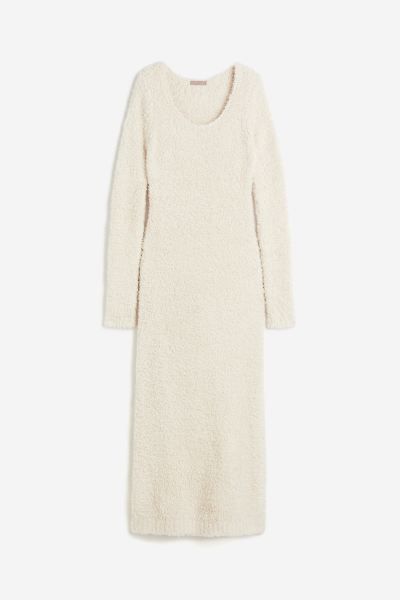 Fluffy-knit Dress - Light beige - Ladies | H&M US | H&M (US + CA)
