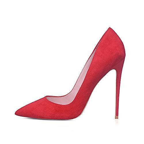 Elisabet Tang High Heels, Women Pumps Pointed Toe Stilettos 4.7 inch/12cm Sexy Heels Party Shoes RD 9 Red | Amazon (US)