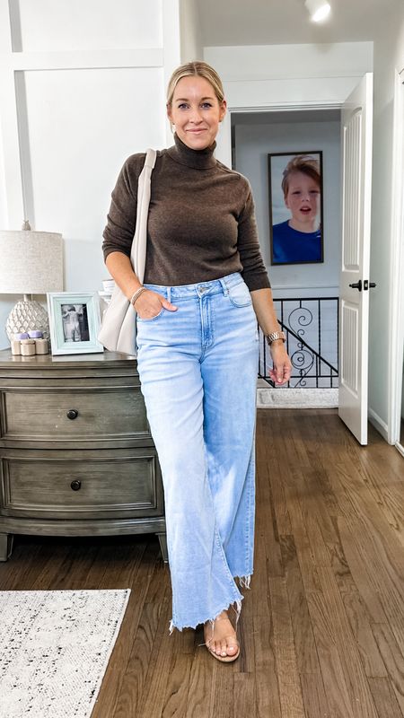 Loving this outfit for spring. This cashmere sweater is lovely and pairs with everything! Small top. Size down 1 in the jeans  

#LTKfindsunder50 #LTKstyletip #LTKmidsize