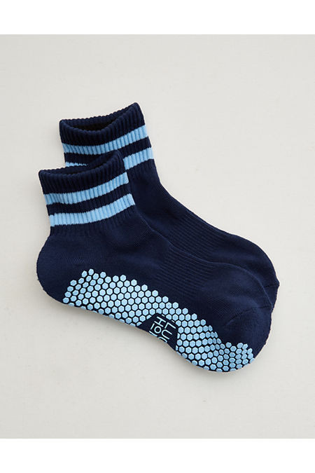 LUCKY HONEY Boyfriend Grip Socks Women's Royal Navy One Size | American Eagle Outfitters (US & CA)