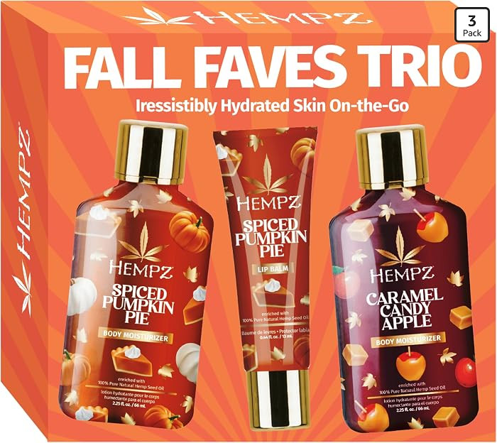 Hempz Fall Faves Trio Lotion & Lip Balm Set, Limited Holiday Run | Amazon (US)