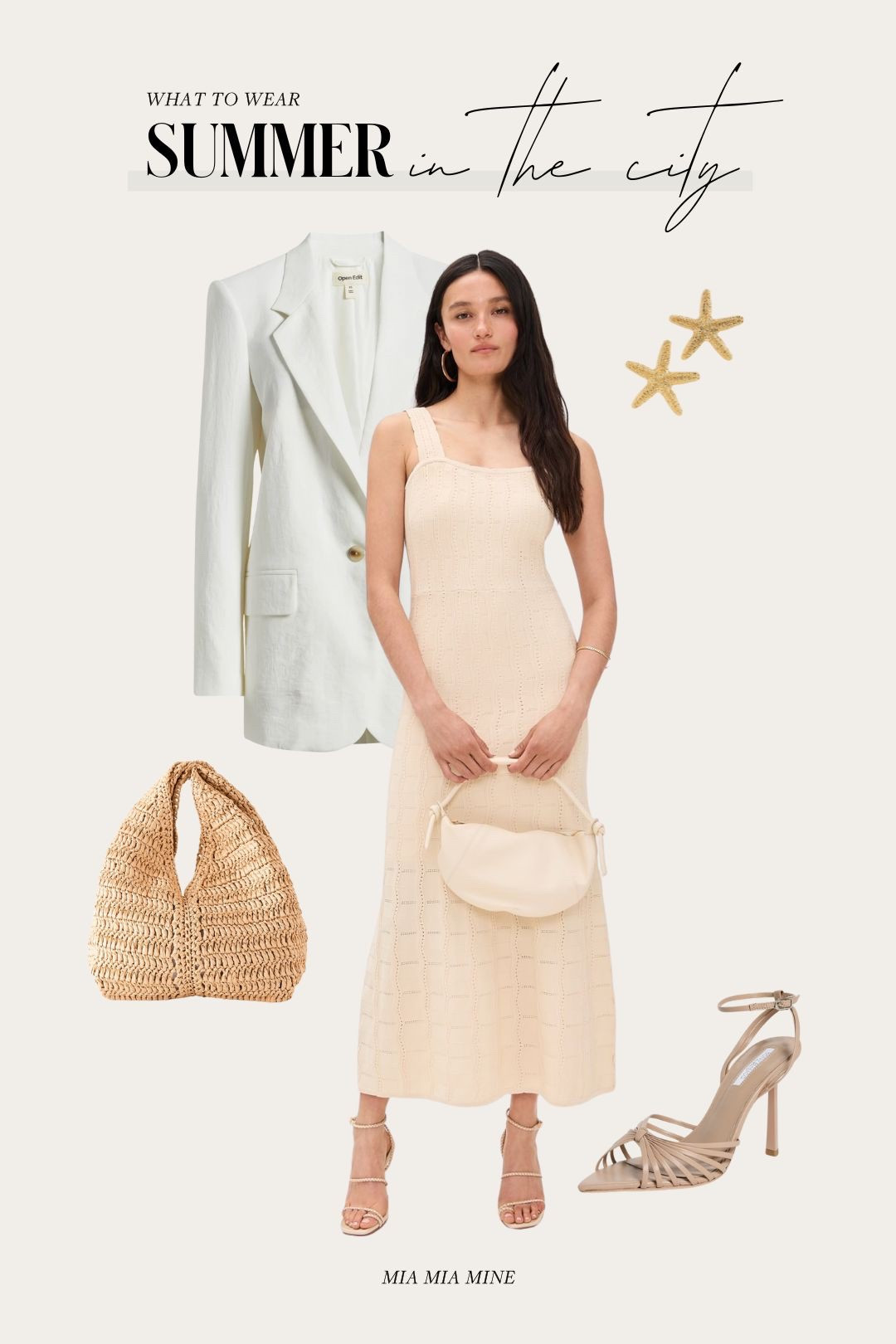 Summer outfit ideas
Shopbop knit midi vest
Nordstrom linen blazer
Tony bianco heels
Alc straw bag 

#LTKStyleTip #LTKWorkwear #LTKSummerEdit