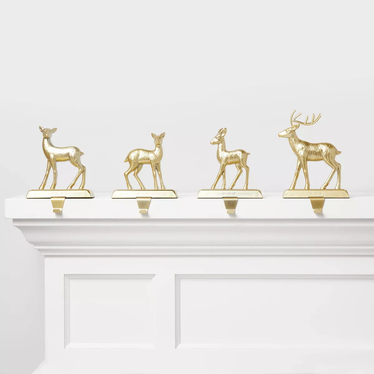4ct Metal Reindeer Christmas Stocking Holder - Wondershop™ | Target