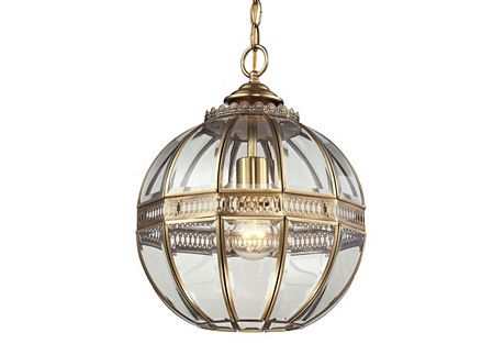 Thea 1-Light Globe Pendant, Brass | One Kings Lane