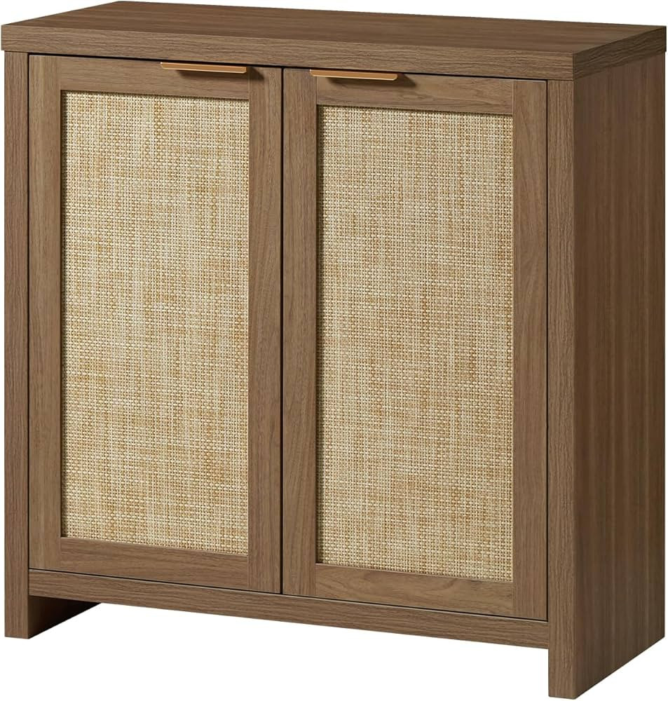 Hampstead Storage Sideboard Cabinet with Rattan Doors, Buffet Kitchen Cabinet with Adjustable She... | Amazon (US)