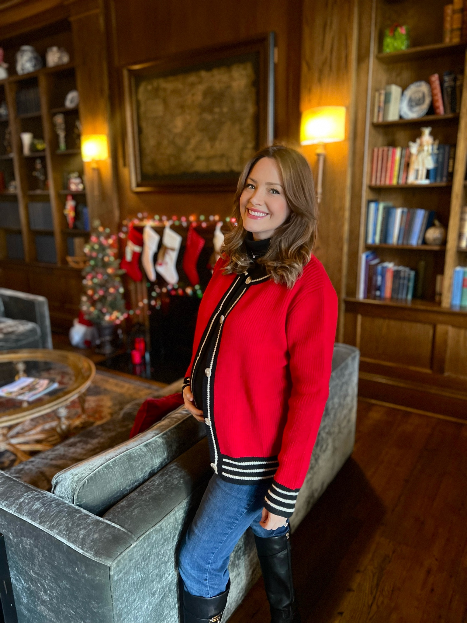 Cozy Christmas sweater from petal & pup!❤️🎄They have it in a pretty cream color too.

#LTKbump #LTKSeasonal