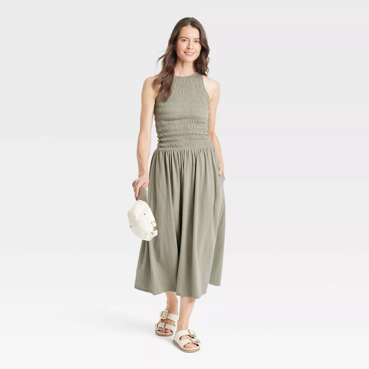 Women's Smocked Knit Maxi A-Line Dress - Universal Thread™ | Target