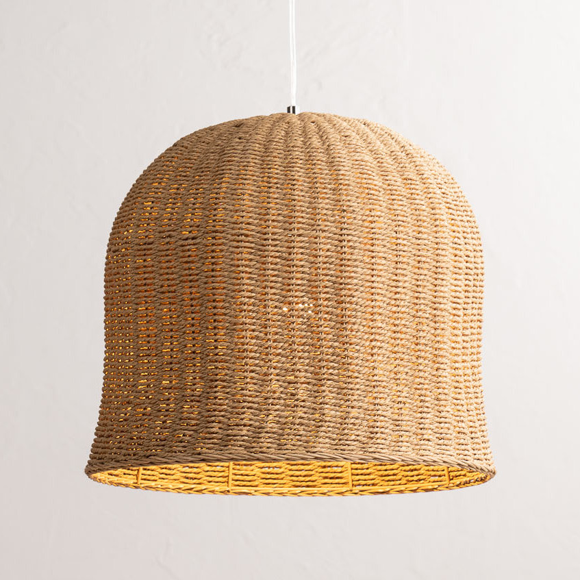 42cm Olivia Rattan Pendant Light | Temple & Webster AU