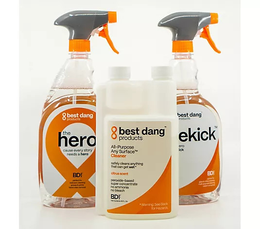 Best Dang Products All-Purpose Cleaning Kit w/ Travel Bottle - QVC.com | QVC