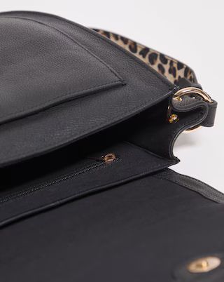 Leather Leopard Strap Animal Saddle Bag | Simply Be | Simply Be (UK)