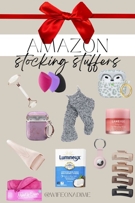 Amazon stocking stuffers for her! Putting these on my list 😍 Gift guide includes AirPod cases, Barefoot Dreams socks, beauty blenders, a jade roller, Laneige lip mask, claw clips and more!

Gift guide, gift guide for her, gifts for her, stocking stuffers, Amazon finds, Amazon gifts, ice roller, Lumineux, AirTag, Amazon sale, Christmas stockings, Christmas gifts 

#LTKbeauty #LTKstyletip #LTKGiftGuide