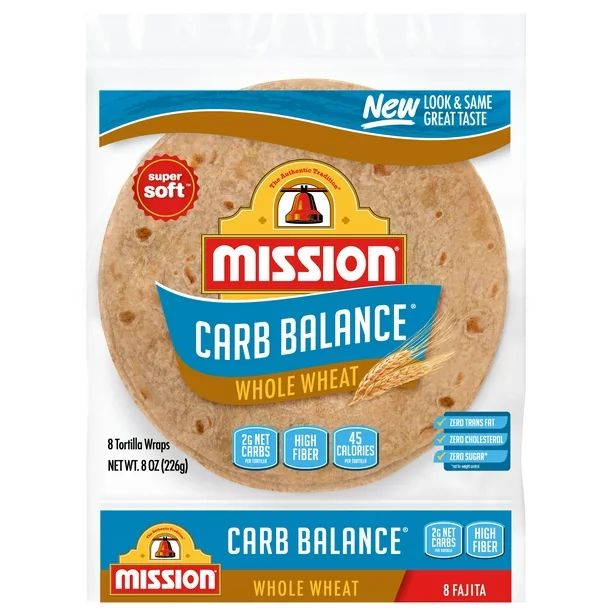 Mission Carb Balance Fajita Whole Wheat Tortillas, 8 Oz, 8 Count | Walmart (US)