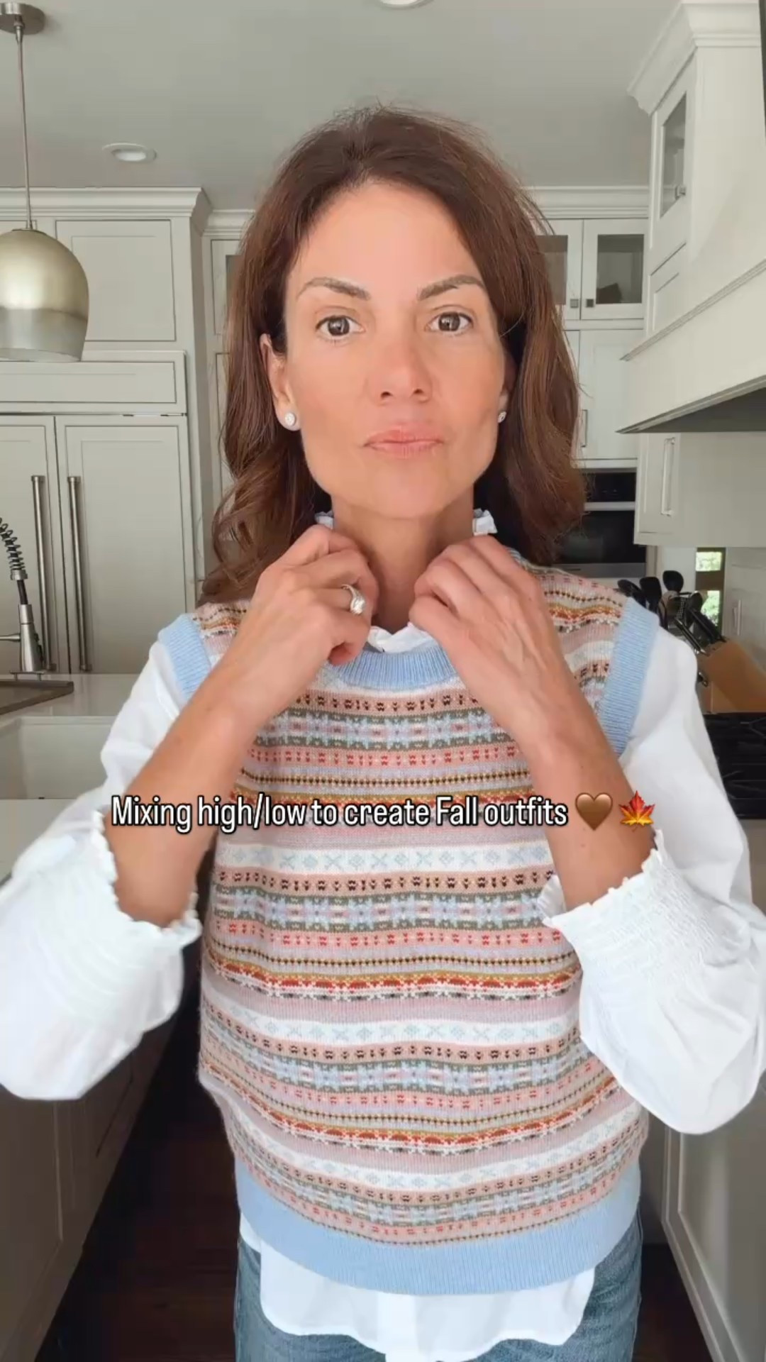 Styling fall outfits with a mix of high and low pieces to create the perfect midlife look. Mixing jeans, cords, blouses, vests, sweater, mary janes and ballet flats. 

#LTKFindsUnder100 #LTKFindsUnder50 #LTKSaleAlert