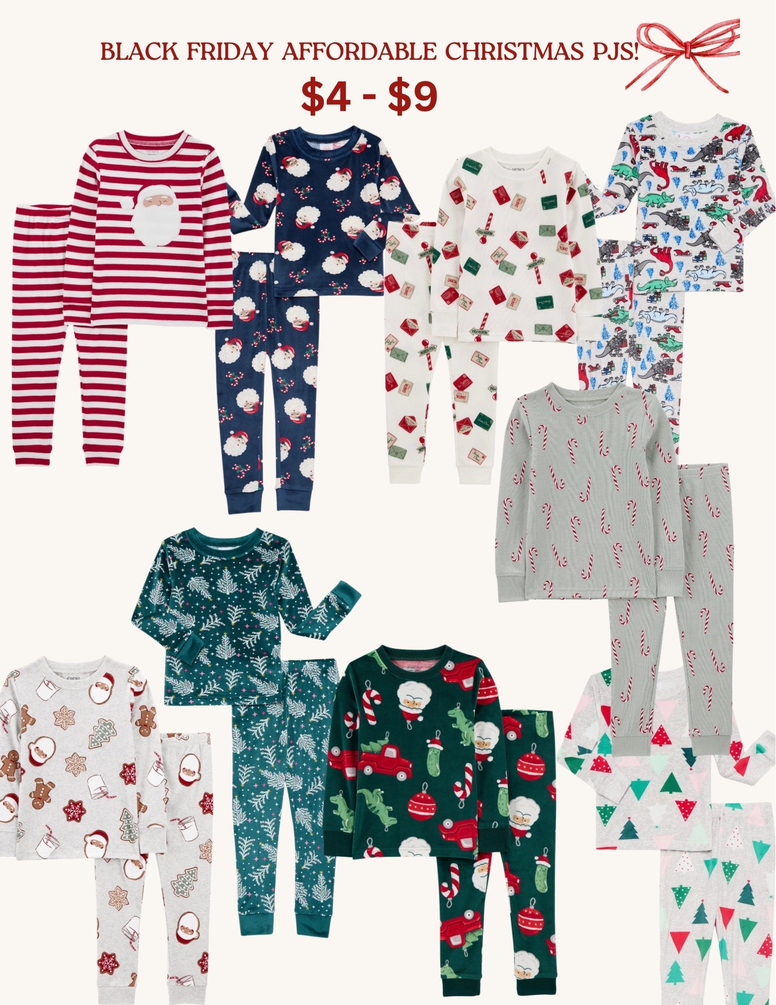 A found up of all of the cutest Christmas PJs I found and they’re so affordable! 