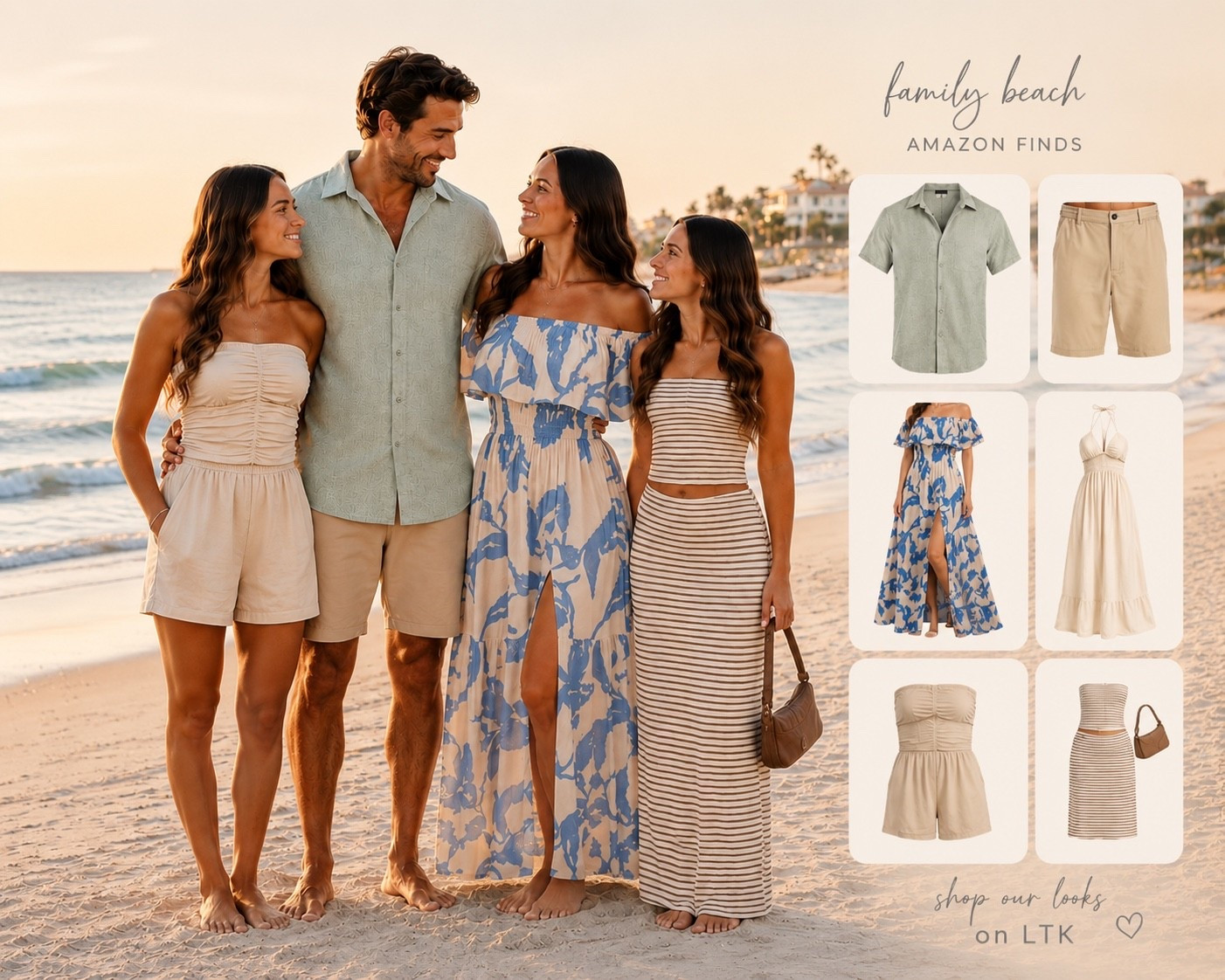 Family beach photo outfit ideas 🤍

The perfect mix of coastal blues, sandy neutrals, and timeless pieces you’ll love looking back on years from now.

Shop the looks in my LTK 🌊