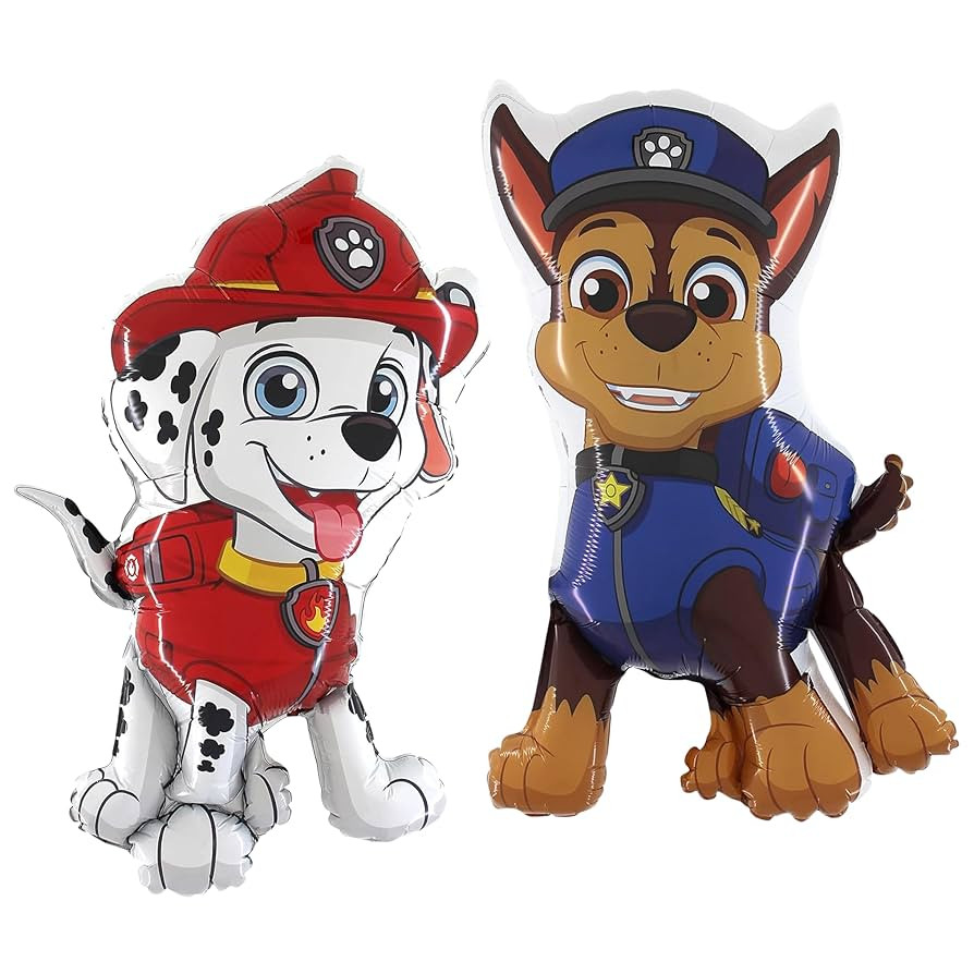 Toyland® Pack of 2 Paw Patrol Balloons - 89cm (35") Chase & 86cm (34") Marshall Character Balloo... | Amazon (US)
