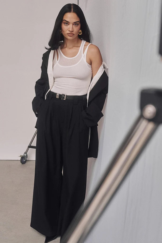 HARLEY BLACK WOOL BLEND PANT | DISSH