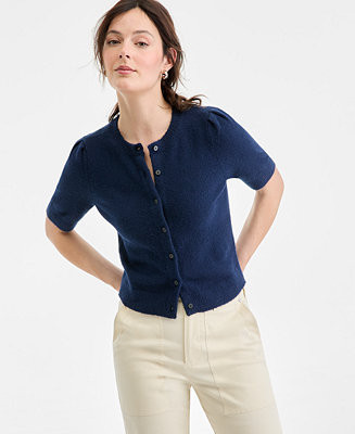 Women's Puff Sleeve Cardigan, Macy's Exclusive | Macy's