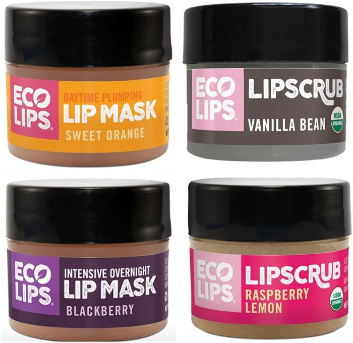 Eco Lips Organic Sugar Lip Scrub, Plumping Lip Mask & Overnight Intensive Lip Mask for Chapped Li... | Amazon (US)